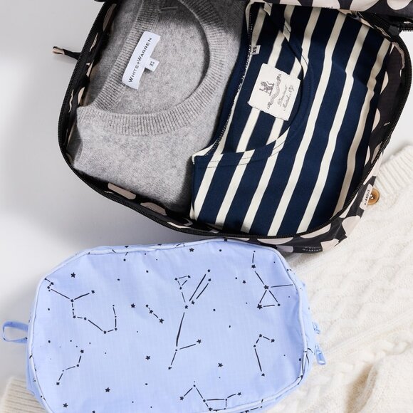NWT Baggu Packing Cube Set - Night Sky (Moon, Constellation Sky Blue) - Picture 3 of 9